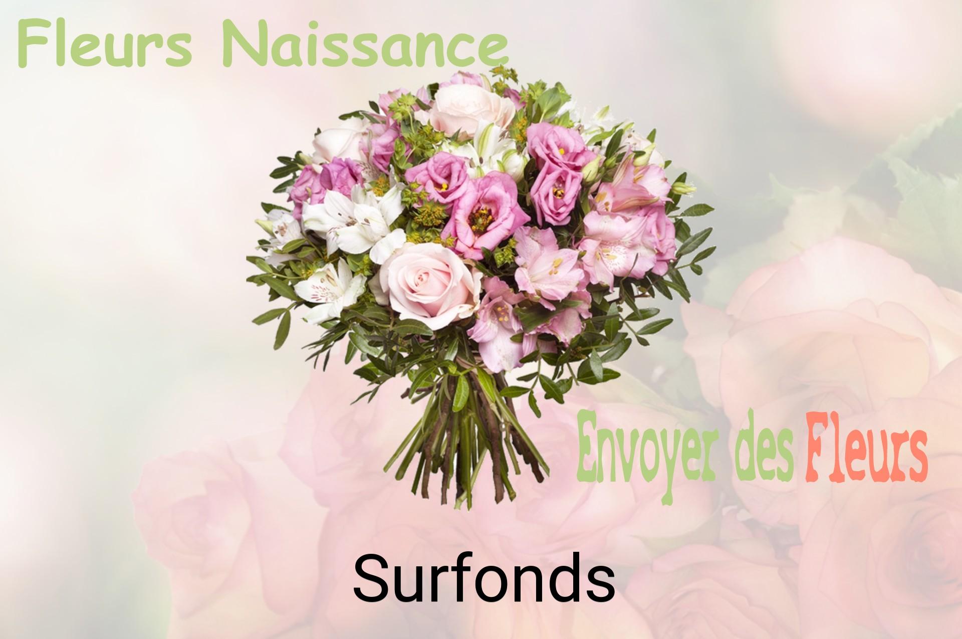 Bouquet de fleurs de naissance livré à Surfonds