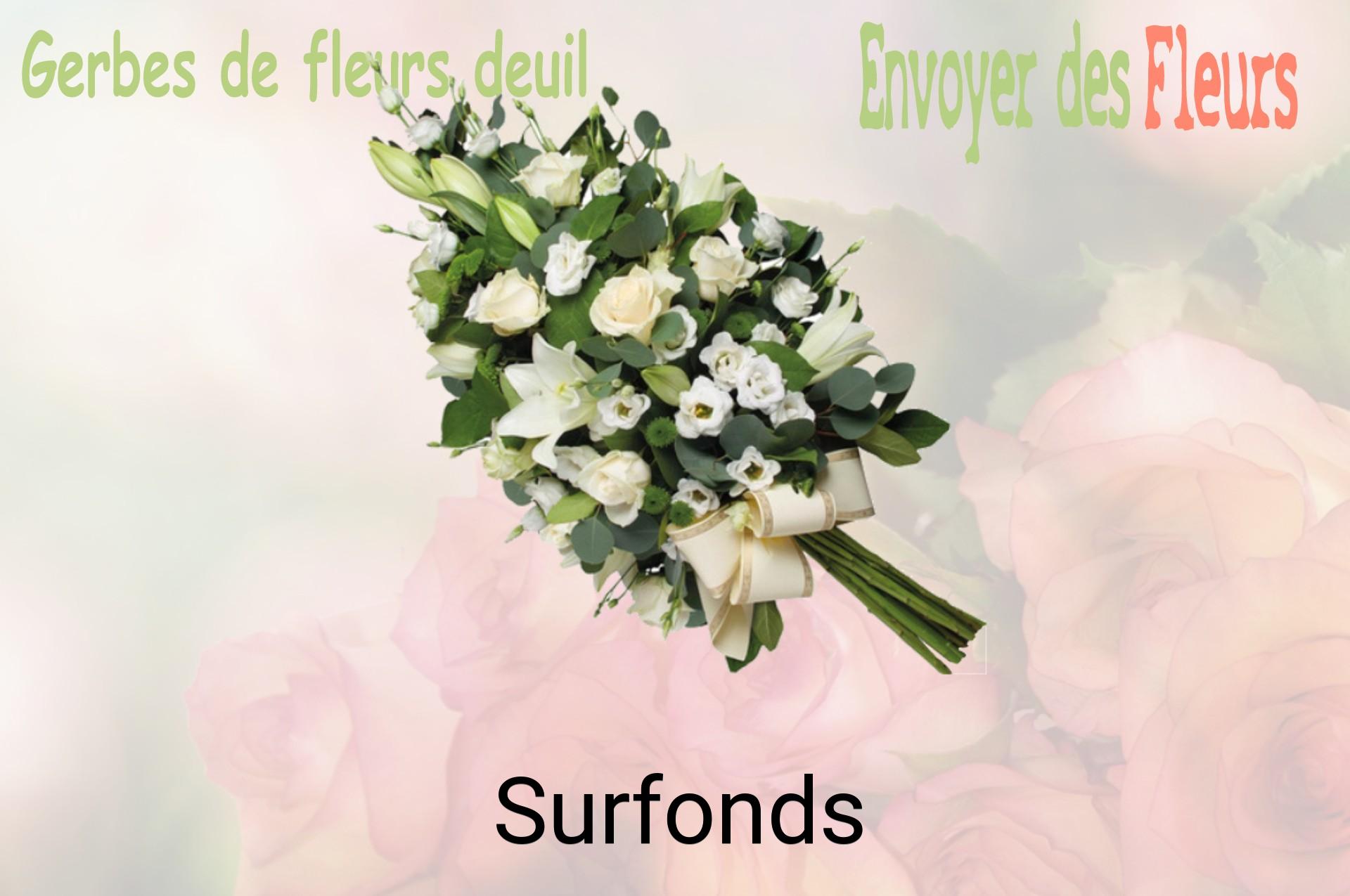 Gerbe de fleurs de deuil livrée à Surfonds